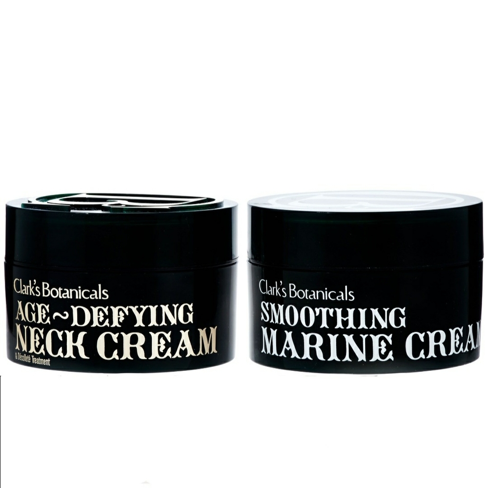 Clark's Botanicls Age-Defying Neck Cream and Smoothing Marine Cream Duo